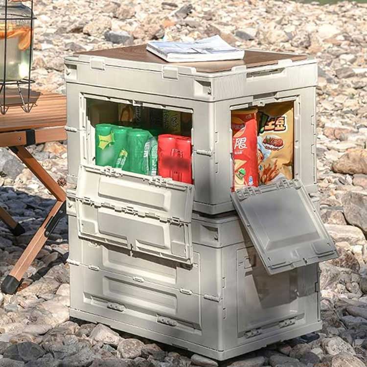 Organizador de camping com tampa de plástico